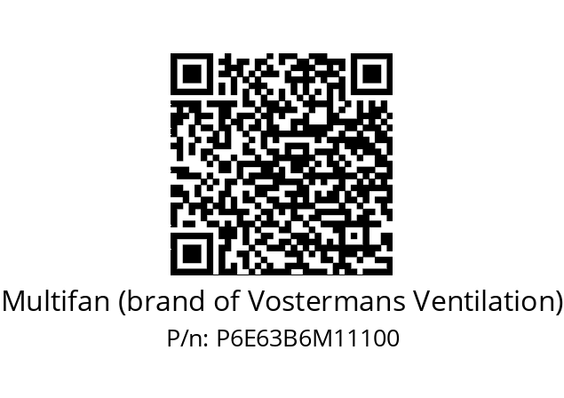   Multifan (brand of Vostermans Ventilation) P6E63B6M11100