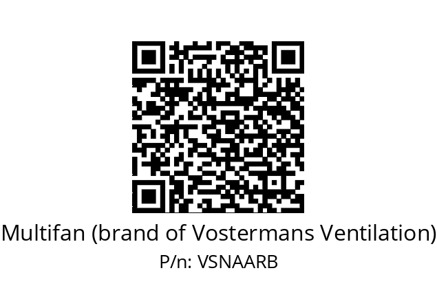   Multifan (brand of Vostermans Ventilation) VSNAARB