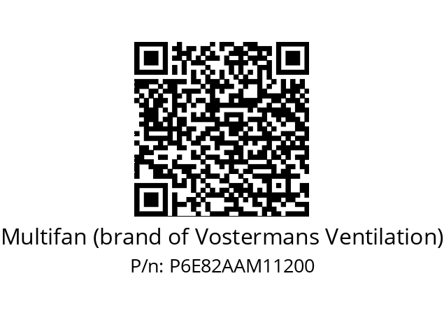   Multifan (brand of Vostermans Ventilation) P6E82AAM11200