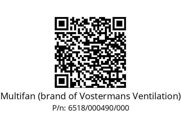   Multifan (brand of Vostermans Ventilation) 6518/000490/000