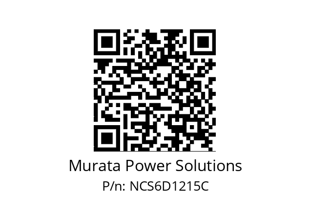   Murata Power Solutions NCS6D1215C