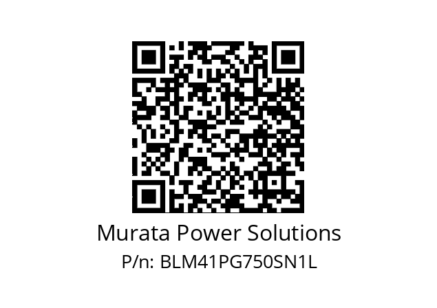   Murata Power Solutions BLM41PG750SN1L