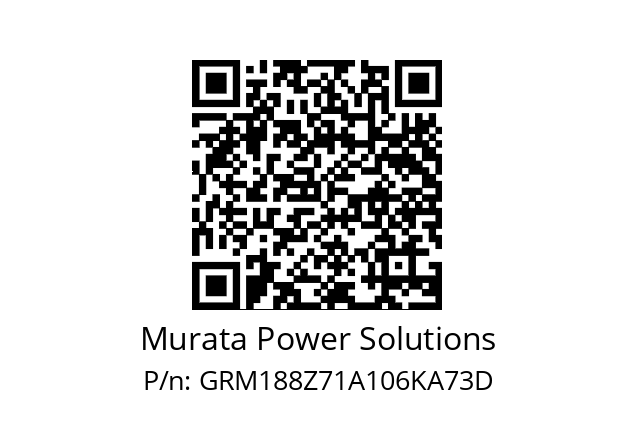   Murata Power Solutions GRM188Z71A106KA73D