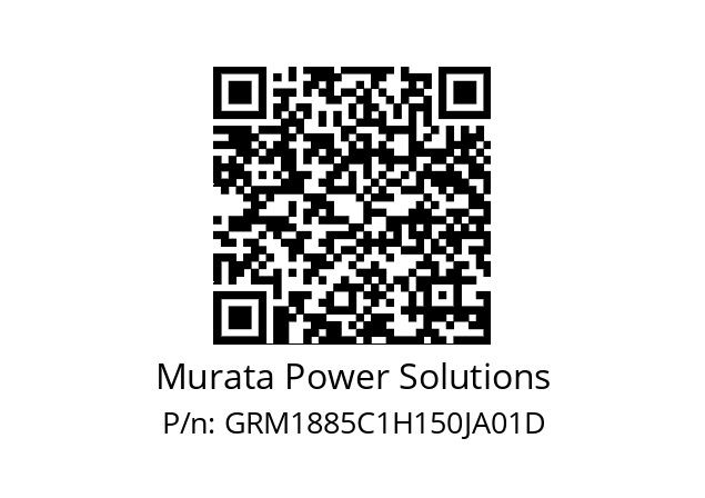   Murata Power Solutions GRM1885C1H150JA01D