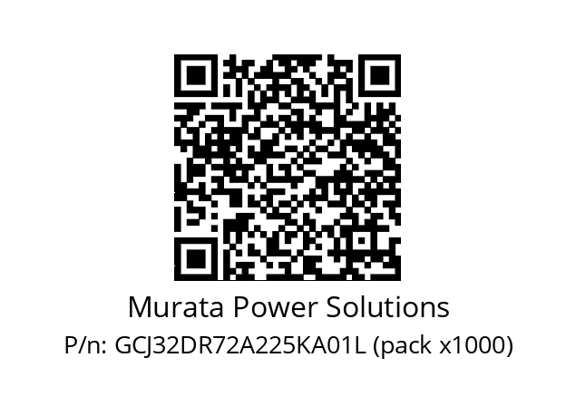   Murata Power Solutions GCJ32DR72A225KA01L (pack x1000)