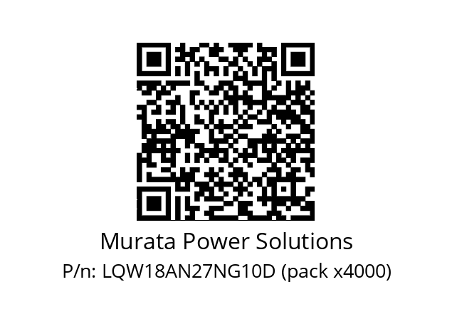   Murata Power Solutions LQW18AN27NG10D (pack x4000)