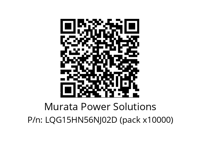   Murata Power Solutions LQG15HN56NJ02D (pack x10000)