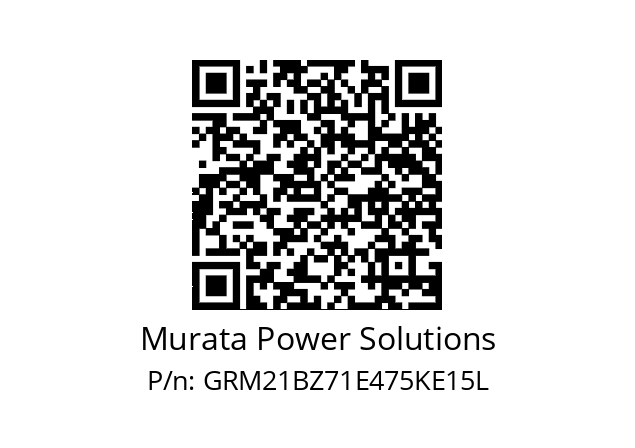   Murata Power Solutions GRM21BZ71E475KE15L