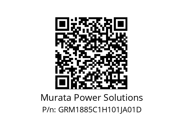   Murata Power Solutions GRM1885C1H101JA01D