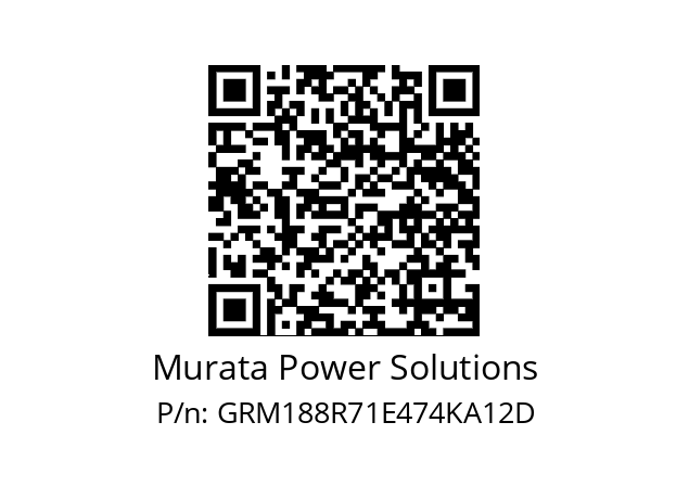   Murata Power Solutions GRM188R71E474KA12D