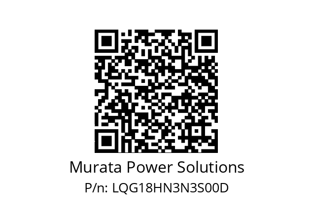   Murata Power Solutions LQG18HN3N3S00D