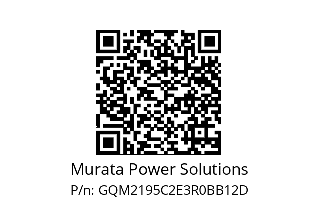   Murata Power Solutions GQM2195C2E3R0BB12D