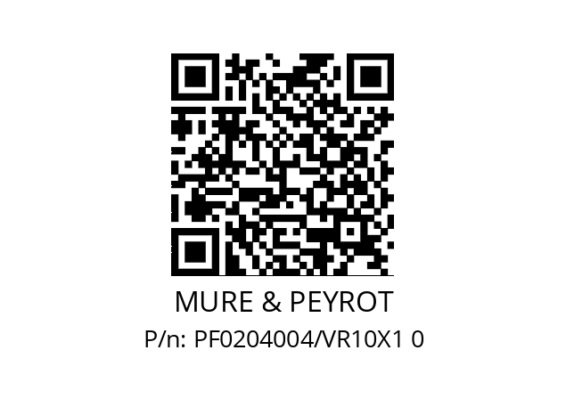   MURE & PEYROT PF0204004/VR10X1 0