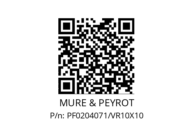   MURE & PEYROT PF0204071/VR10X10