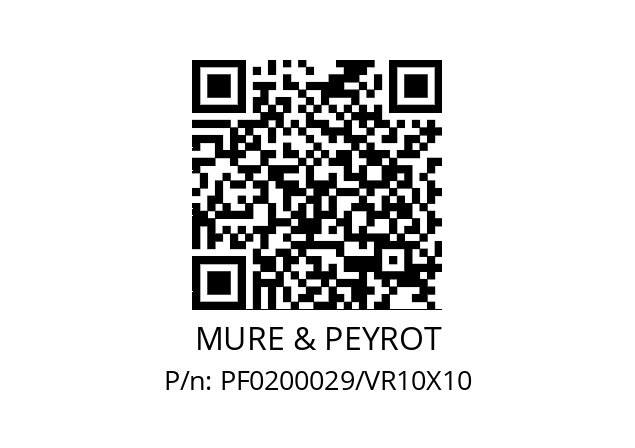   MURE & PEYROT PF0200029/VR10X10