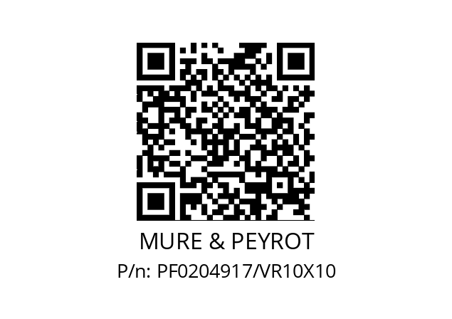   MURE & PEYROT PF0204917/VR10X10