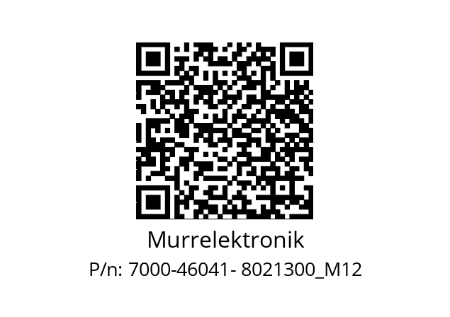   Murrelektronik 7000-46041- 8021300_M12