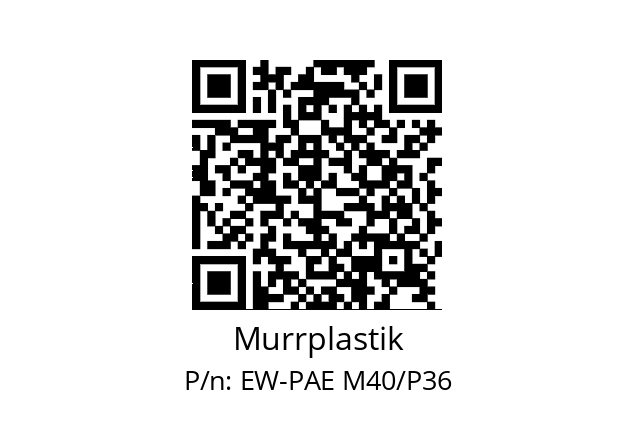   Murrplastik EW-PAE M40/P36