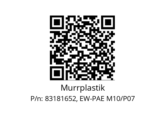   Murrplastik 83181652, EW-PAE M10/P07