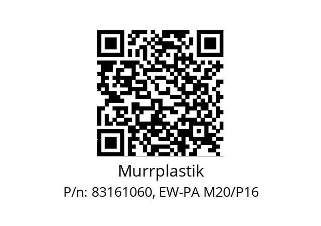   Murrplastik 83161060, EW-PA M20/P16