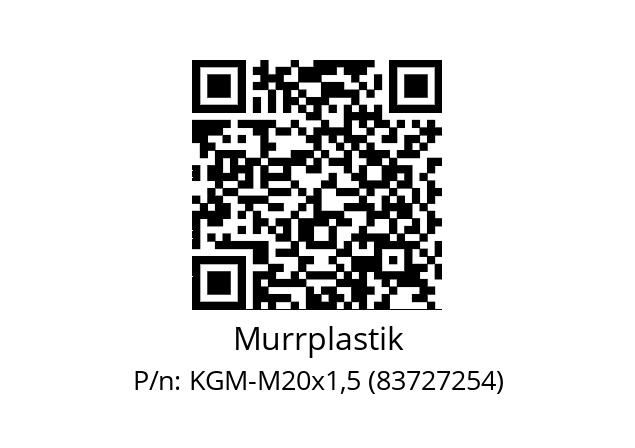   Murrplastik KGM-M20x1,5 (83727254)