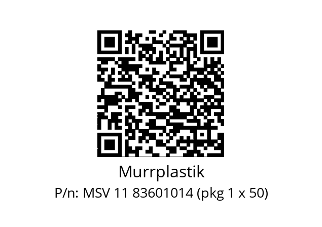   Murrplastik MSV 11 83601014 (pkg 1 x 50)