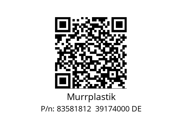   Murrplastik 83581812  39174000 DE