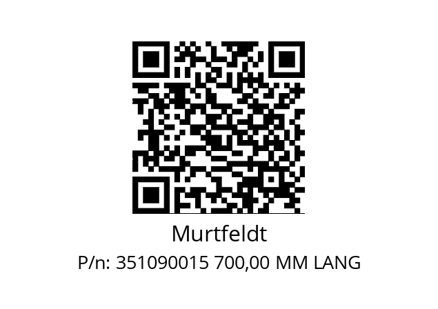   Murtfeldt 351090015 700,00 MM LANG