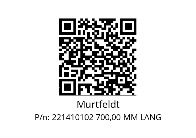   Murtfeldt 221410102 700,00 MM LANG