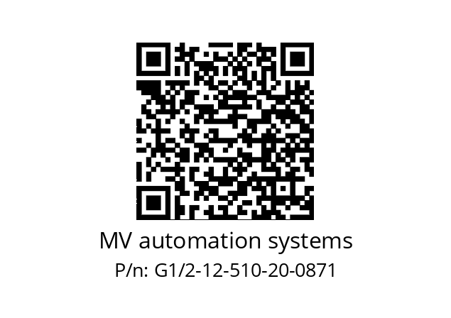   MV automation systems G1/2-12-510-20-0871