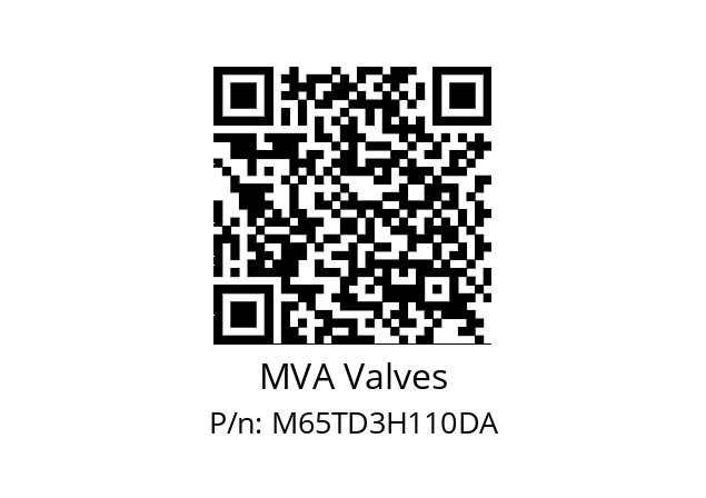   MVA Valves M65TD3H110DA