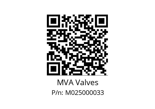   MVA Valves M025000033