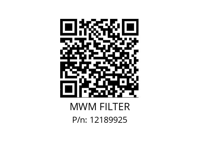   MWM FILTER 12189925