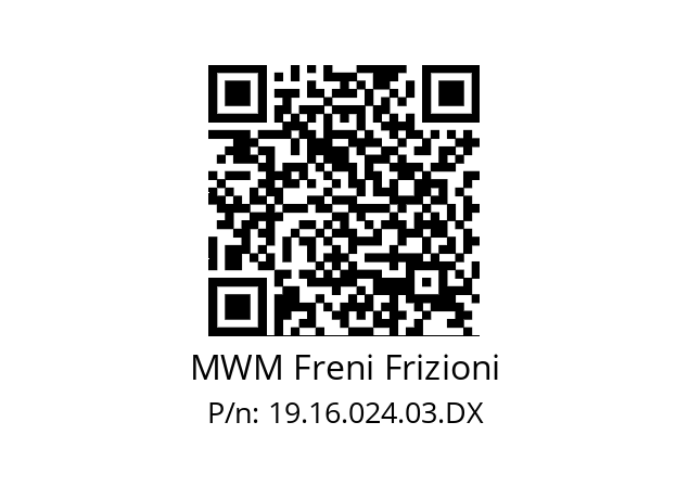   MWM Freni Frizioni 19.16.024.03.DX