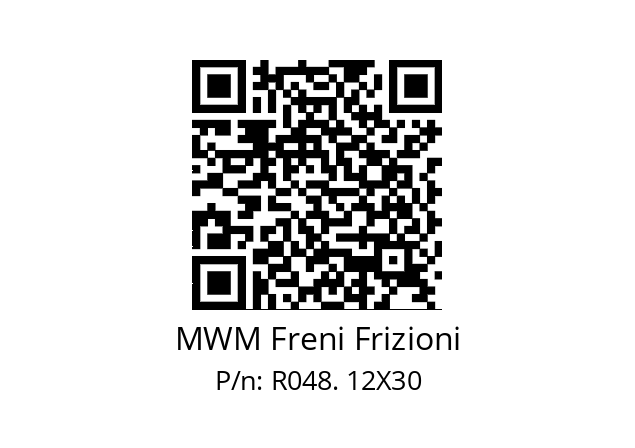   MWM Freni Frizioni R048. 12X30