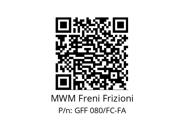   MWM Freni Frizioni GFF 080/FC-FA