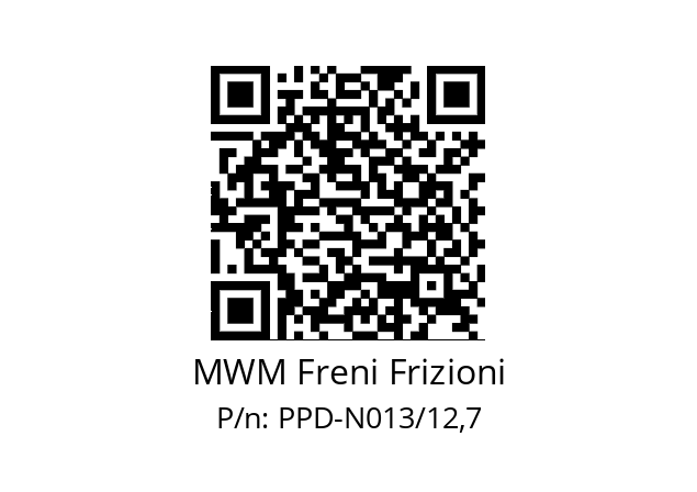   MWM Freni Frizioni PPD-N013/12,7