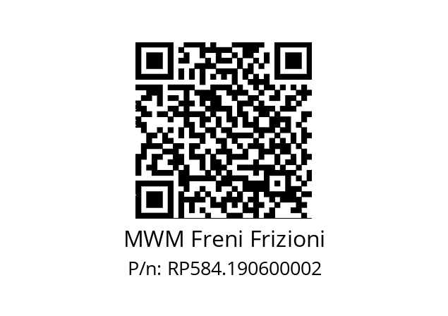   MWM Freni Frizioni RP584.190600002