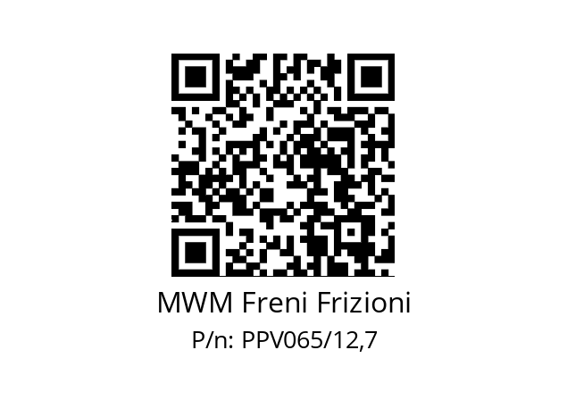   MWM Freni Frizioni PPV065/12,7