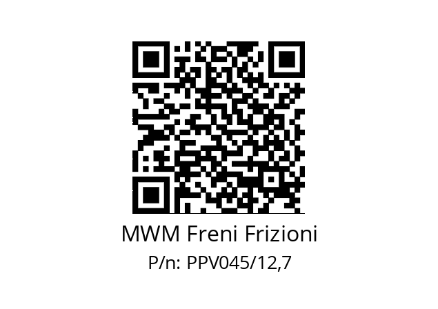   MWM Freni Frizioni PPV045/12,7