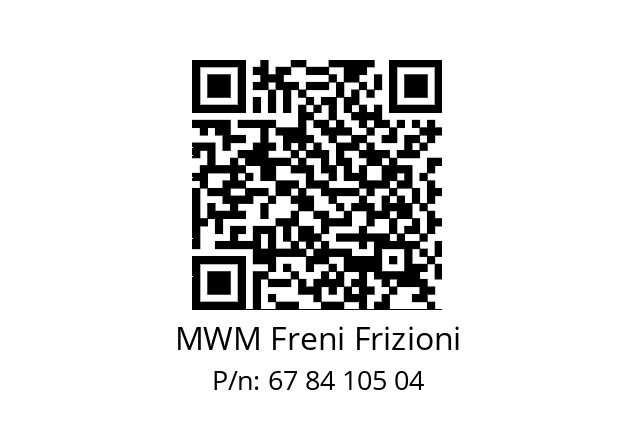   MWM Freni Frizioni 67 84 105 04