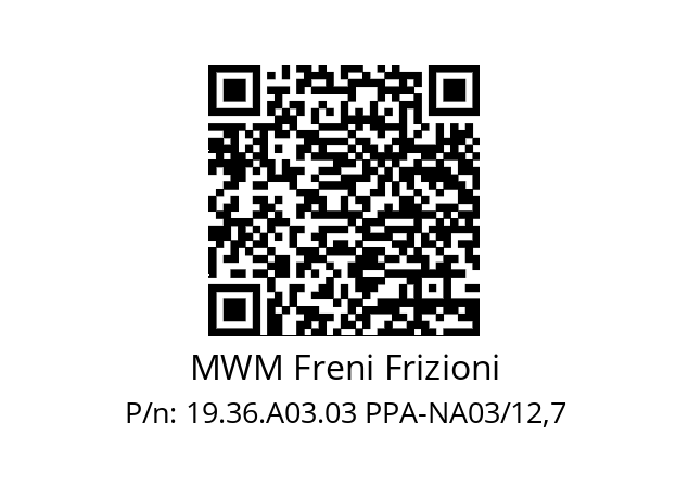   MWM Freni Frizioni 19.36.A03.03 PPA-NA03/12,7