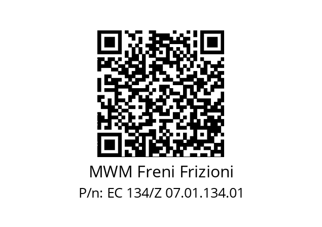   MWM Freni Frizioni EC 134/Z 07.01.134.01