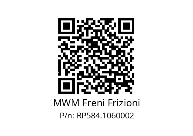   MWM Freni Frizioni RP584.1060002