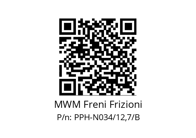   MWM Freni Frizioni PPH-N034/12,7/B