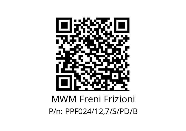   MWM Freni Frizioni PPF024/12,7/S/PD/B