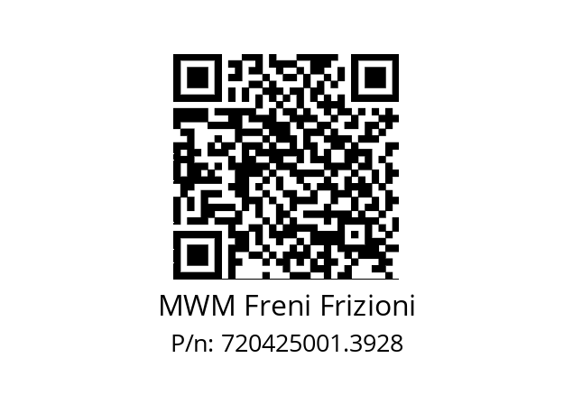   MWM Freni Frizioni 720425001.3928