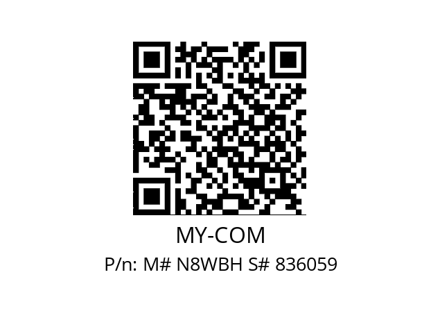   MY-COM M# N8WBH S# 836059