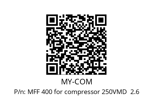   MY-COM MFF 400 for compressor 250VMD  2.6