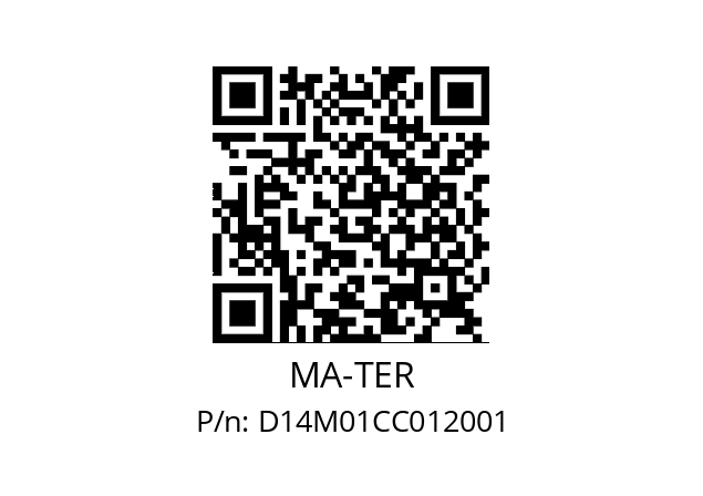   MA-TER D14M01CC012001